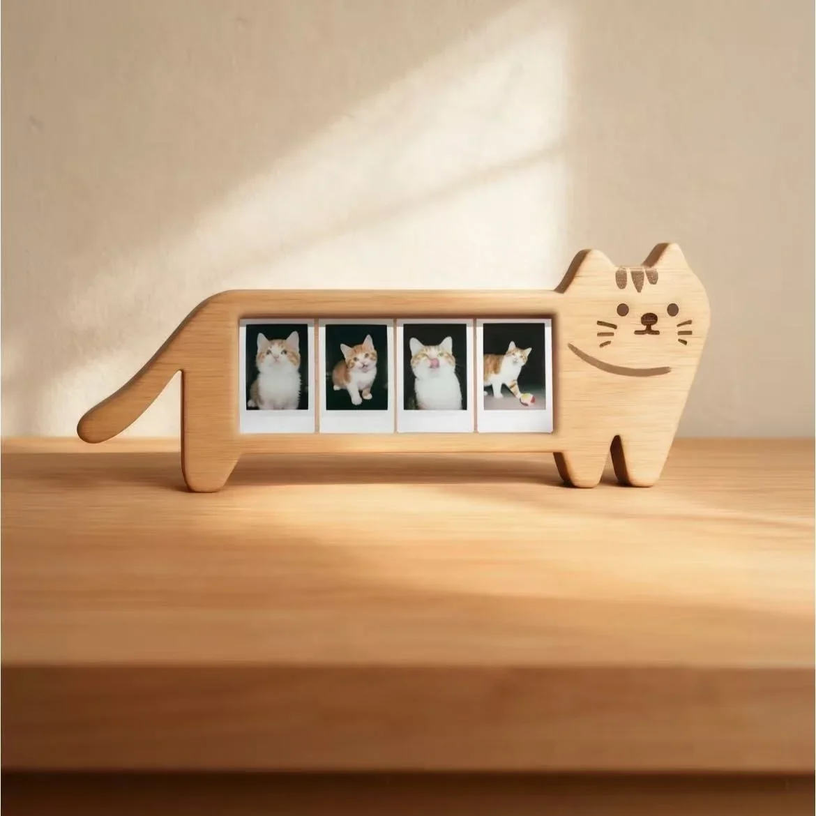 Wooden Photo Frame Creative Kitten Record Growth Photo  Table Pet Photo  Accompanying Ceremony  Mem Tombstone