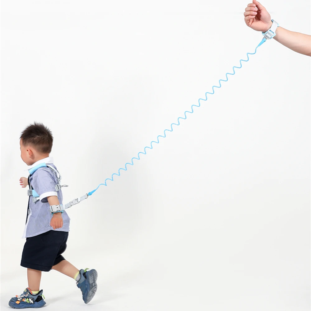 Infants and young children\'s loss prevention belt traction rope Baby loss prevention bracelet 2m spring rope Walking baby safety