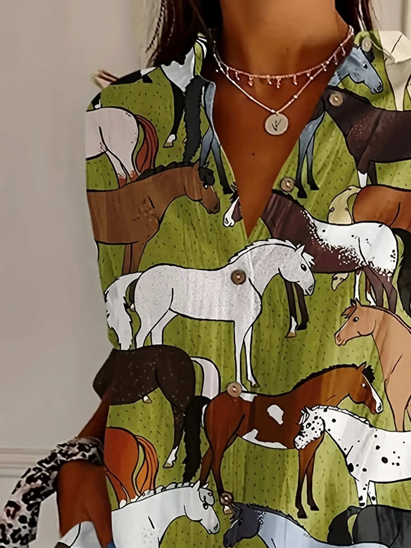 Kemeja Musim Semi dan Musim Panas Tenun Ukuran Besar Wanita