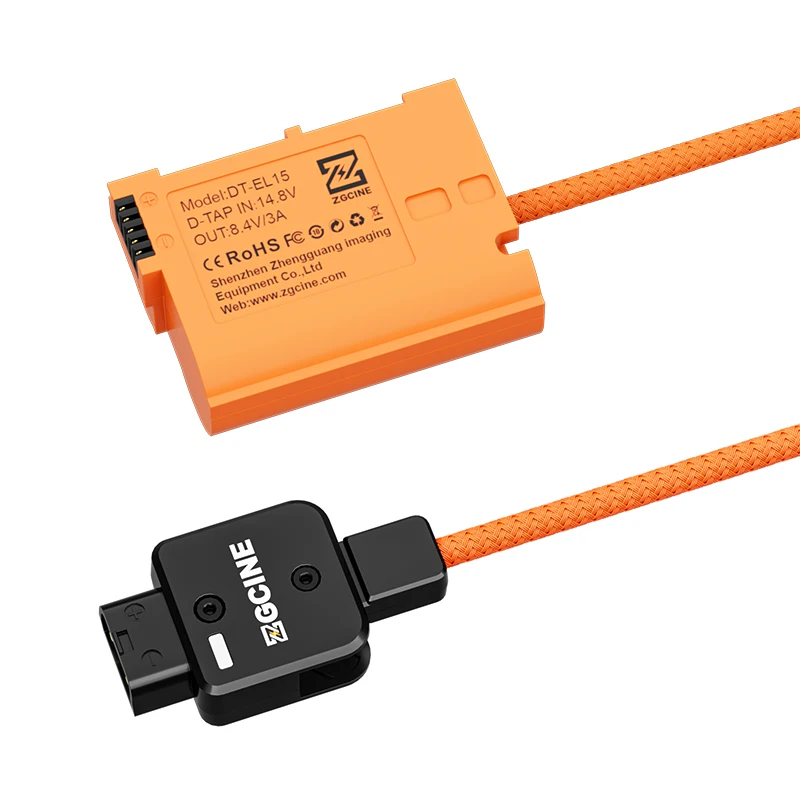 ZGCINE-Cable de batería trenzado para NIKON Z30 ZFC Z50 zf Z8 Z6 II Z7 II Z5 D850 D810 D780, D-TAP a EL25/15