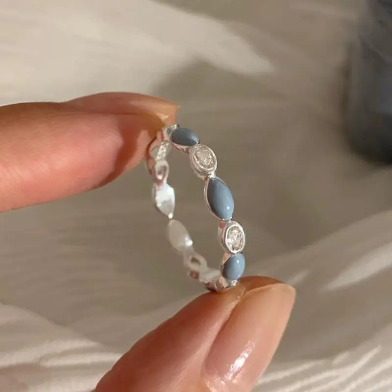 Women's 925 Sterling Silver Tigereye Ring, Retro Versatile Design