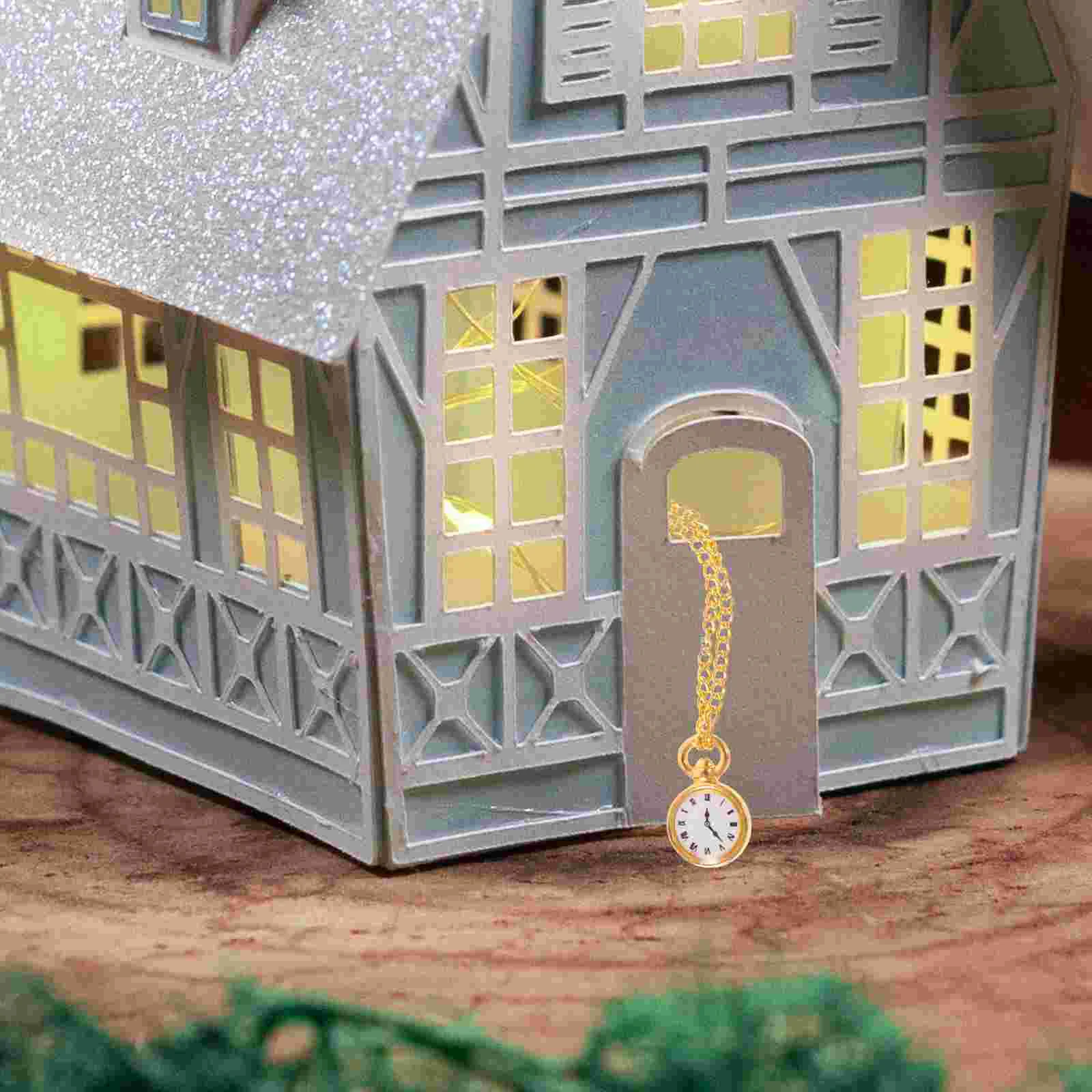 House Hanging Watch Miniature Pocket Tiny Accessories Watches Alloy Miniatures Men and Women