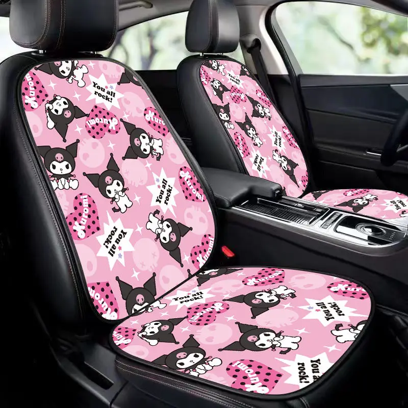 Sanrio Car Seat Protective Cushion Seat Cushion Lumbar Cushion Non-Slip Universal Car Decoration Cartoon Kuromi Car Accessories