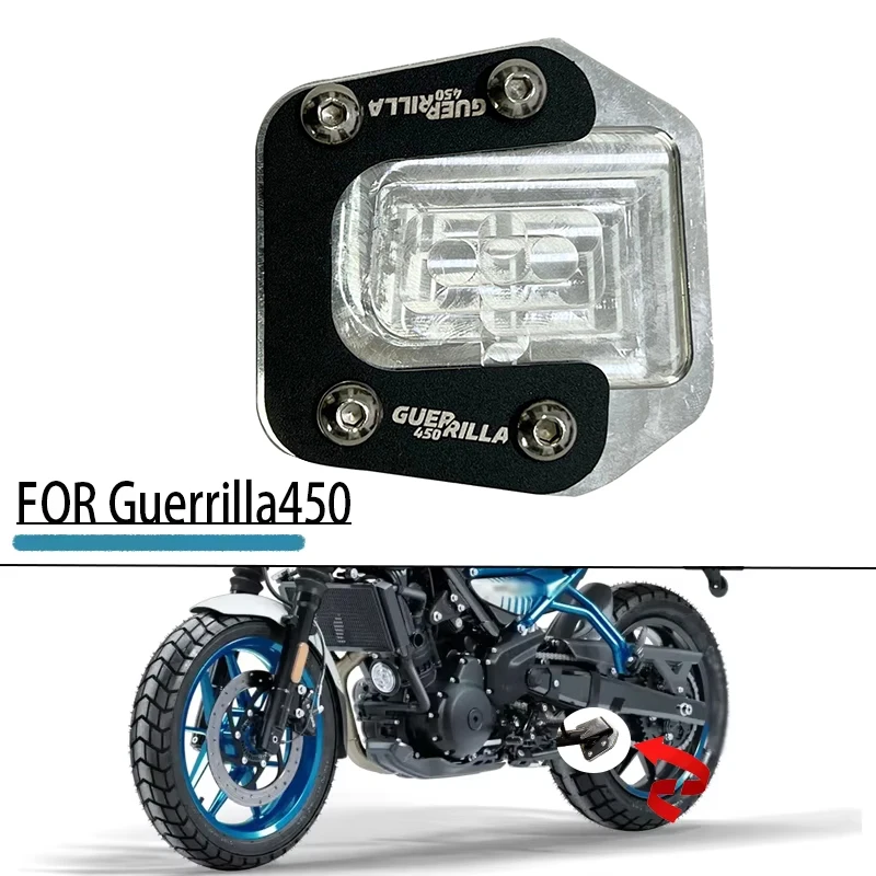 

New 2024- For Guerrilla 450 Guerrilla450 2024-2025 Motorcycle Accessorie Kickstand Enlarge Side Stand Extension Support Pad