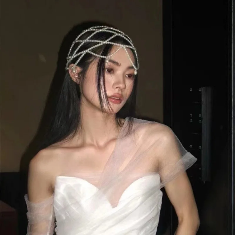 

Женский головной убор с кисточками в стиле ретро, расшитый бисером свадебный аксессуар для волос ручной работы, элегантное женское модное украшение для волос