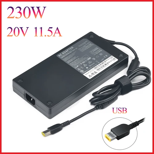 Adaptador para portátil Lenovo Legion, cargador 00HM626, 20V, 11.5A, USB, 230W, CA, Y740, Y920, Y540, P70, P71, P72, P73, Y7000, Y7000P, Y9000K, A940