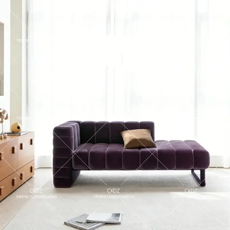 Imagen 3: Sofá de Tela de Lujo Estilo Nórdico para Apartamentos Pequeños, Sala de Estar, Sofá de Ocio, Muebles Modernos Minimalistas para el Hogar
