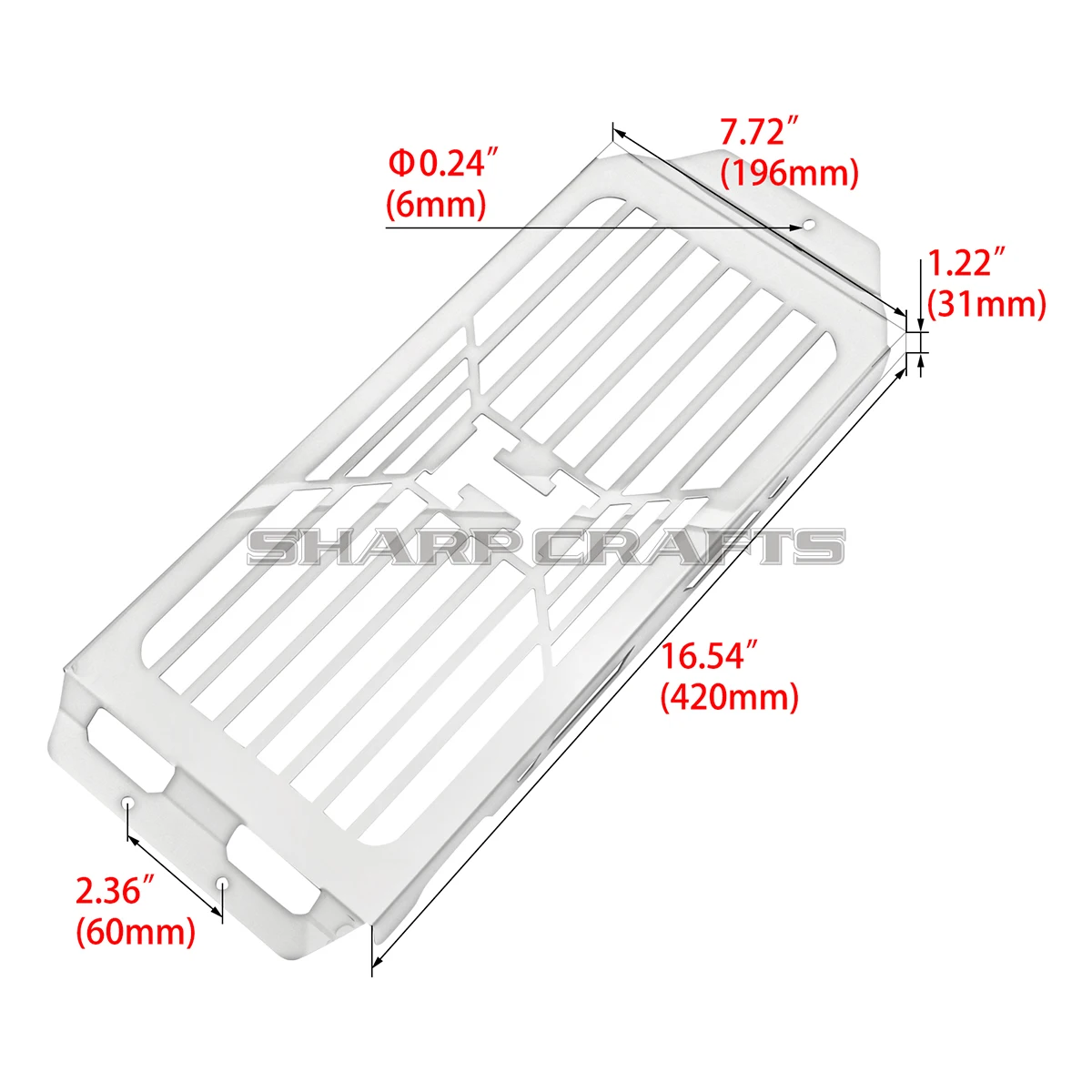 2004-2020 Steel Chrome-faced Radiator Grill Cover Guard Protector For Honda Shadow Aero VT 400 VT750 C2 Spirit 750 Phantom C2B