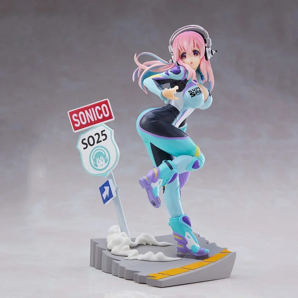 FuRyu Original Soni-Ani：Super Sonico the Animation Racing Suit Anime Action Figure Toys For Boys Girls Children Birthday Gifts