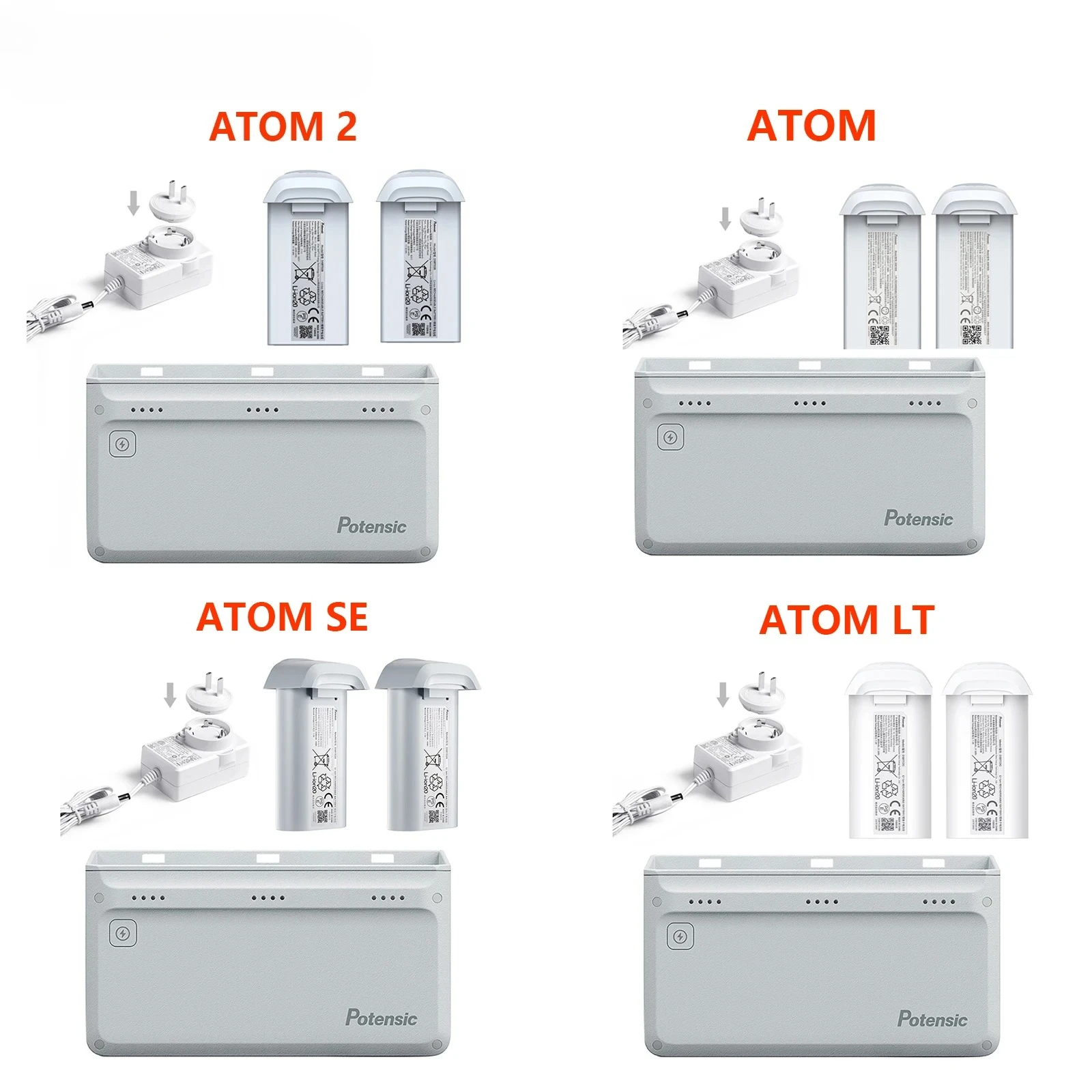 Potensic Original two pcs Batteries Charging Hub for Potensic ATOM LT, ATOM SE, ATOM, ATOM 2 Drone