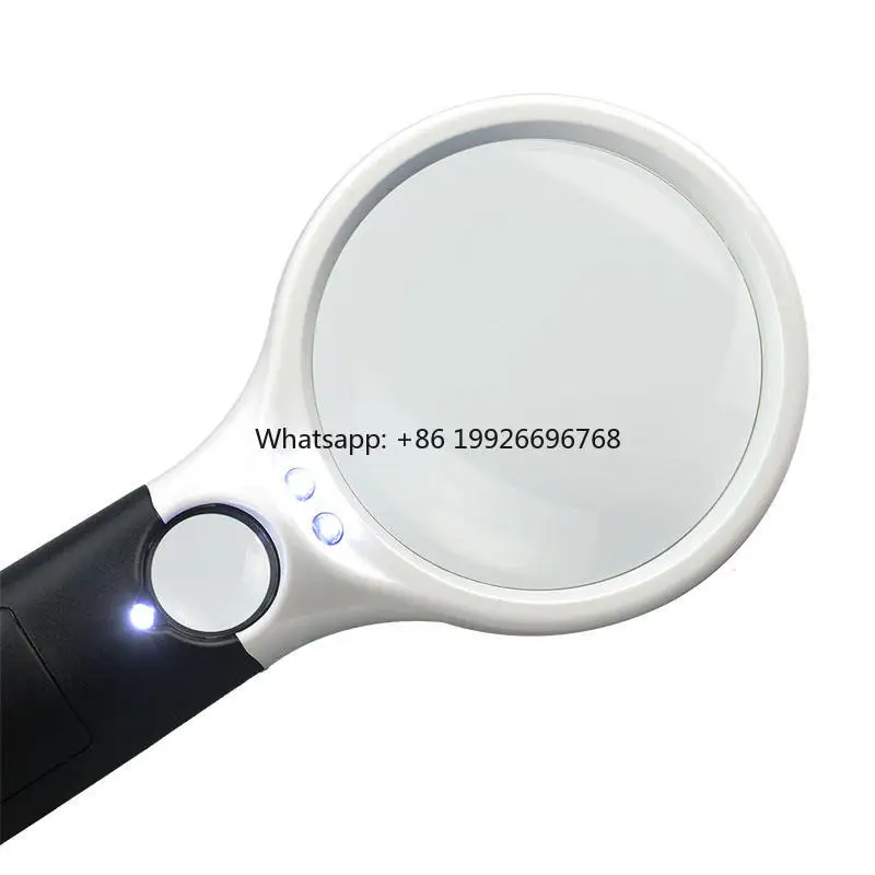 

NO.6902B 3X 45X Lighted Handheld Reading Magnifier Magnifying Glass with LED Light factory