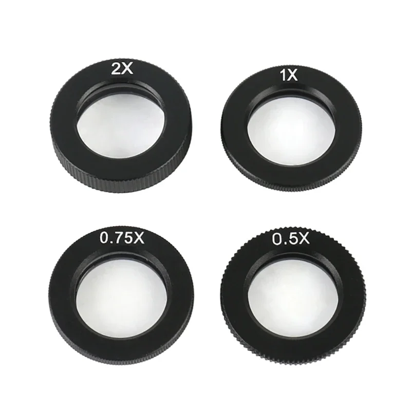 0.5X 0.75X 1X 1.5X 2.0X Barlow Auxiliary Lens 180X 300X Zoom C-mount Precision Parallel Optical Lens Objective Glass Lens