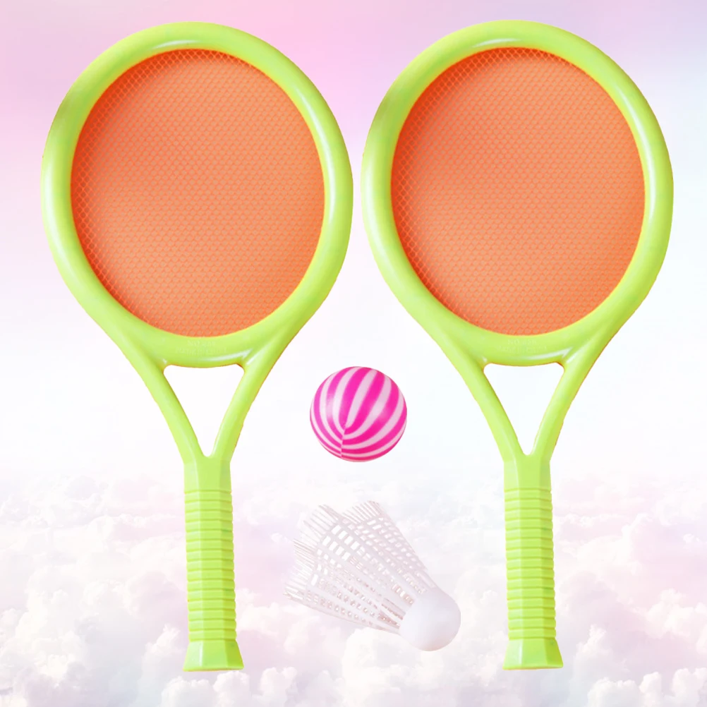

4pcs Kids Premium Material Childrens Tennis Racket Set Plastic Tennis Racket Set Plastic Balls Outdoor Sports Gifts
