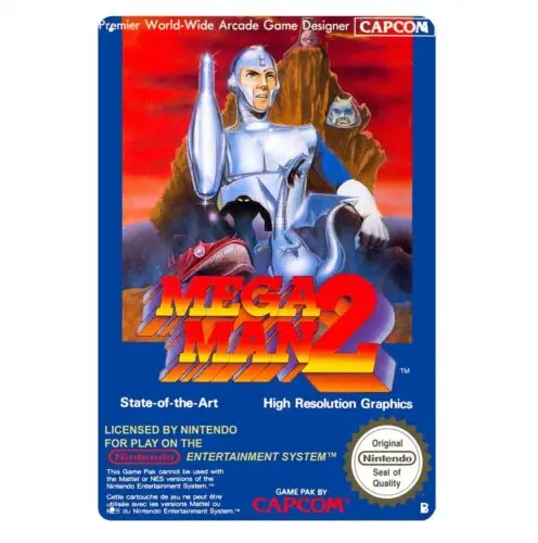 Mega Man 2 Nes - Póster Metálico de Videojuego Retro, Letrero de Metal de 20*30cm, Aluminio