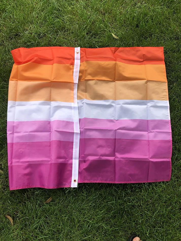 Rainbow Flag 150X90CM 100D polyester hanging Gay Flag Rainbow Things Sunset Lesbian Pride Flags for decoration