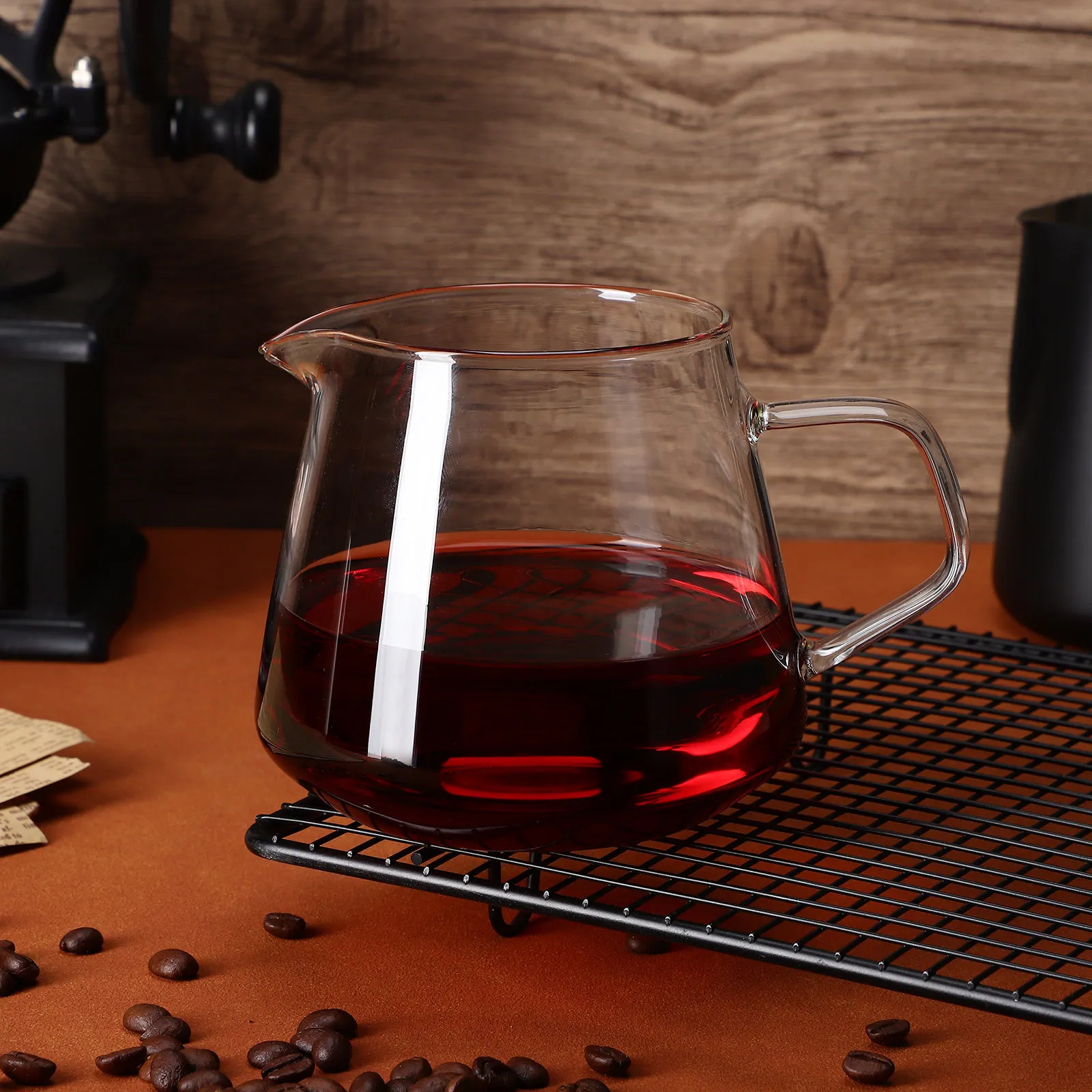 1 قطعة إبريق قهوة زجاجي غلاية 650 مللي إبريق شاي شفاف مقاوم للحرارة إبريق حليب لوازم منزلية متعددة الاستخدامات إبريق قهوة زجاجي #3