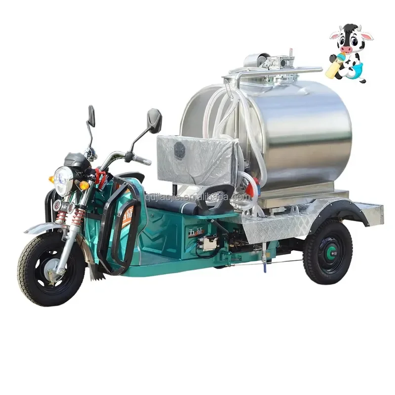 Hot Selling Tricycle 500L Calf Milk Taxi Animal Husbandry Equipment Water Tanker Calf Milk Feeder Trailer for Dairy Farm