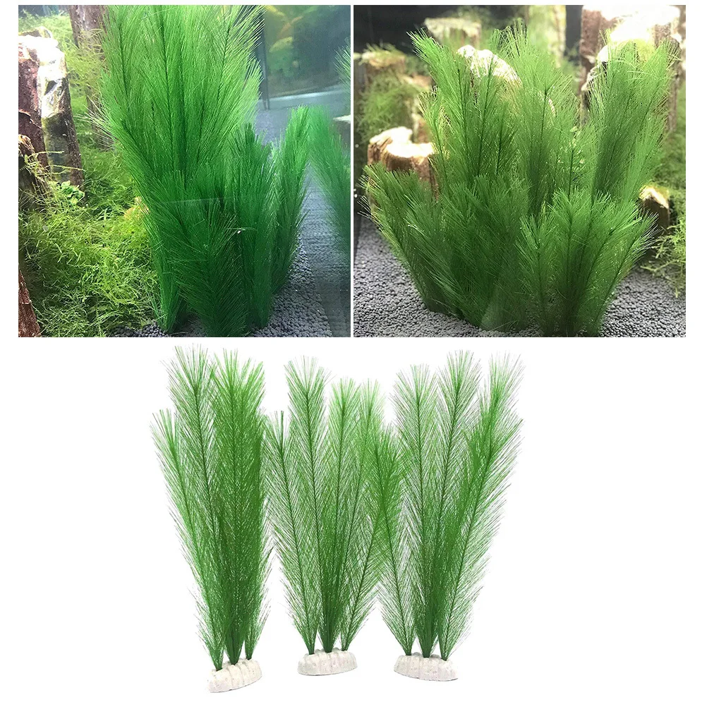 

3Pcs Aquarium Artificial Plants -Like Water Grass Fish Tank Decoration Simulation Natural Environment Ornament for Home