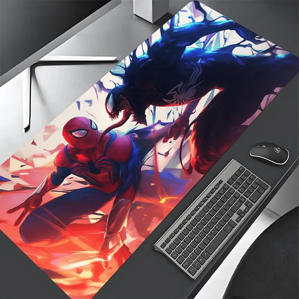 Spider-Man vs Venom Mouse Pad cartoon Gaming Abstract Large 800x400mm MouseMat Gamer XXL Mause Carpet PC Desk