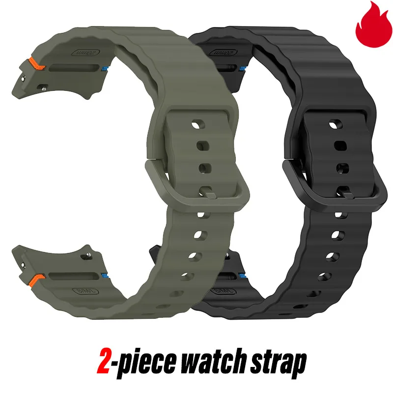 2 قطعة الفرقة الأصلية لساعة سامسونج جالاكسي 7 6 5 4 44 مللي متر 40 مللي متر/FE/Pro/الكلاسيكية سيليكون الرياضة حزام سوار كوريا غالاكسي 7 حزام