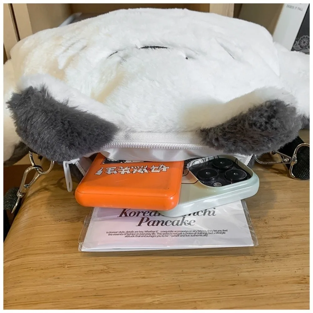 

Kawaii Manta Ray Backpack Cute Shoulder Bag Big Capacity Soft Fluffy For Girls Women