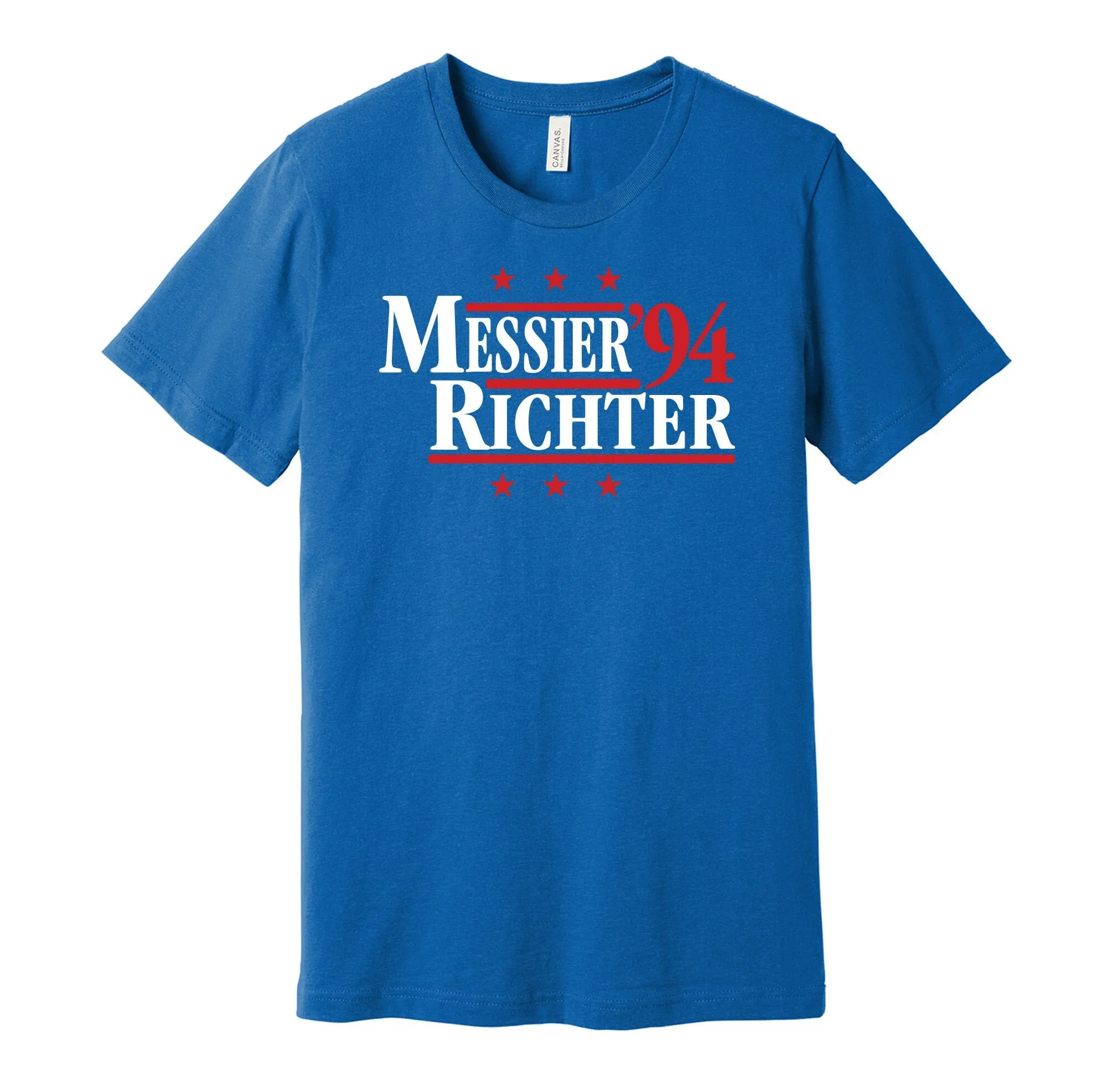 Messier Richter '94 Political Campaign Parody T Shirt Hockey Legends For President Fan S M L Xl Xxl 3Xl Lots Of Color Choices