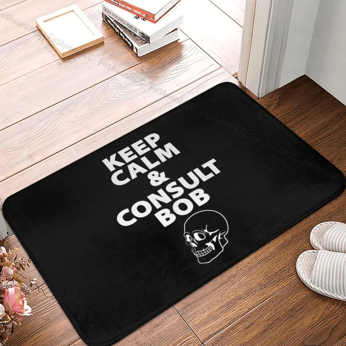 DND Bathroom Non-Slip Carpet Keep Calm & Consult Bob Flannel Mat Entrance Door Doormat Home Decor Rug