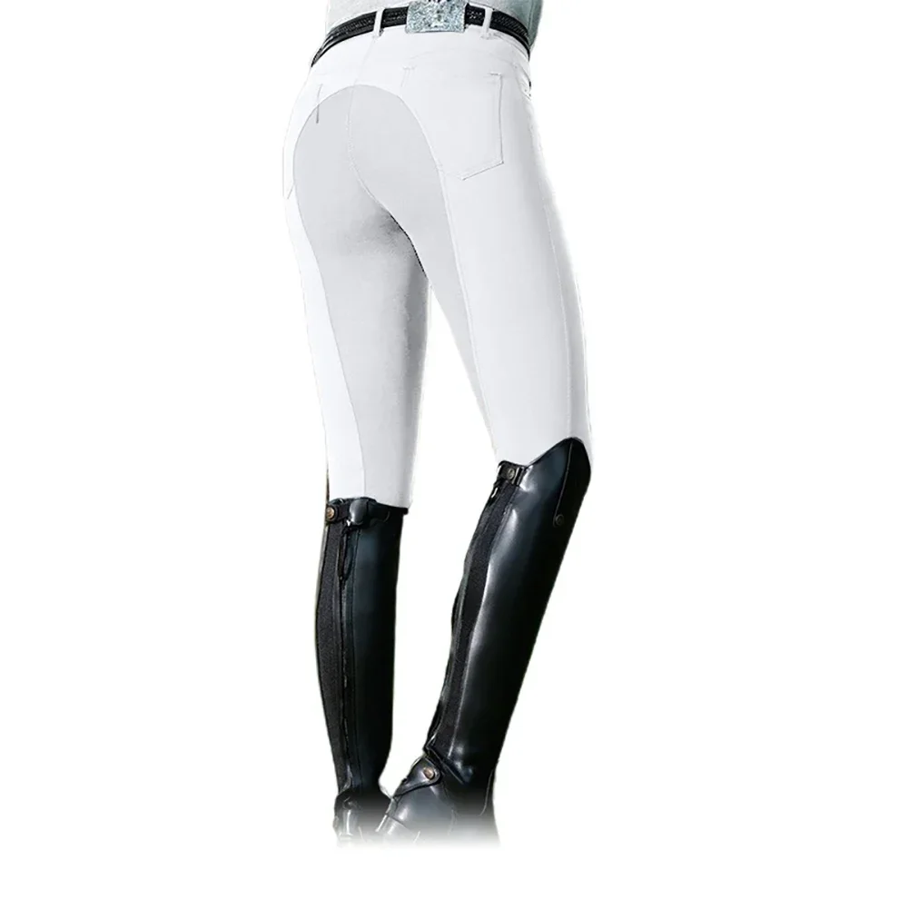 Calças de equitação moda feminina casual calças estiramento ciclismo leggings calças equestres corrida de cavalos calças magras