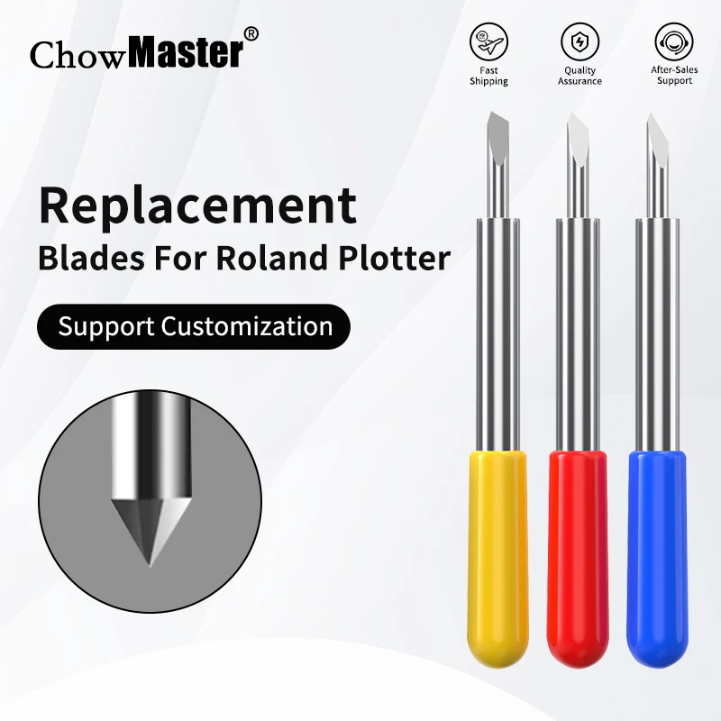 CHOWMASTER 30/45/60 градусов сменные лезвия для плоттера Roland, лезвия для ножей, лезвия для электроинструментов, режущий плоттер