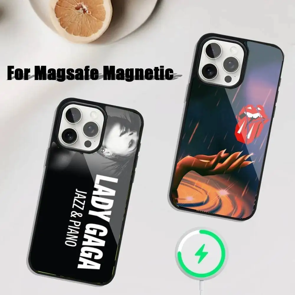 

Singer L-Lady Gaga Phone Case For iPhone 16,15,14,13,12,11,Plus,Pro,Max Mini Magsafe Magnetic Wireless Charging