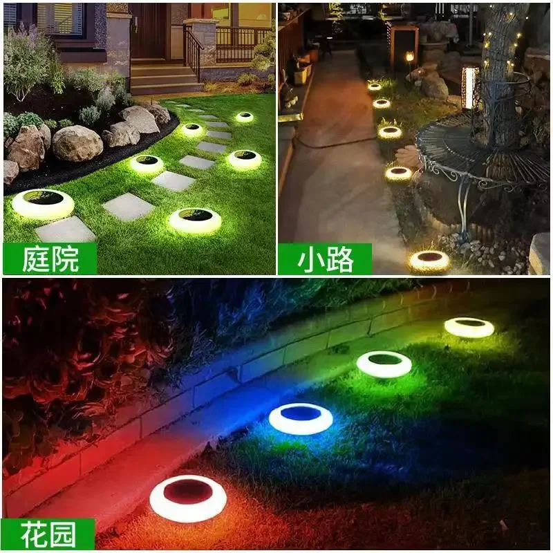 7 Colors Changing Solar Garden Light Outdoor Solar Light Waterproof Colorful Landscape Light with Remote Control Pool Decoration