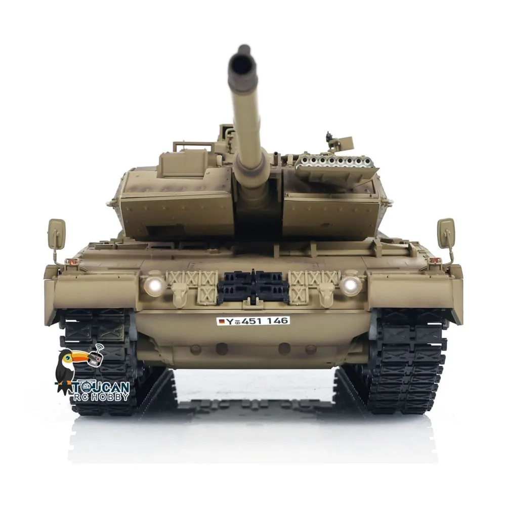 Czołg bojowy RC w skali 1/16, sterowany na podczerwień, niemiecki Leopard 2A7, elektryczny model czołgu wojskowego Tongde, z efektami świetlnymi, dźwiękowymi i dymowymi, zabawka Panzer TH23299