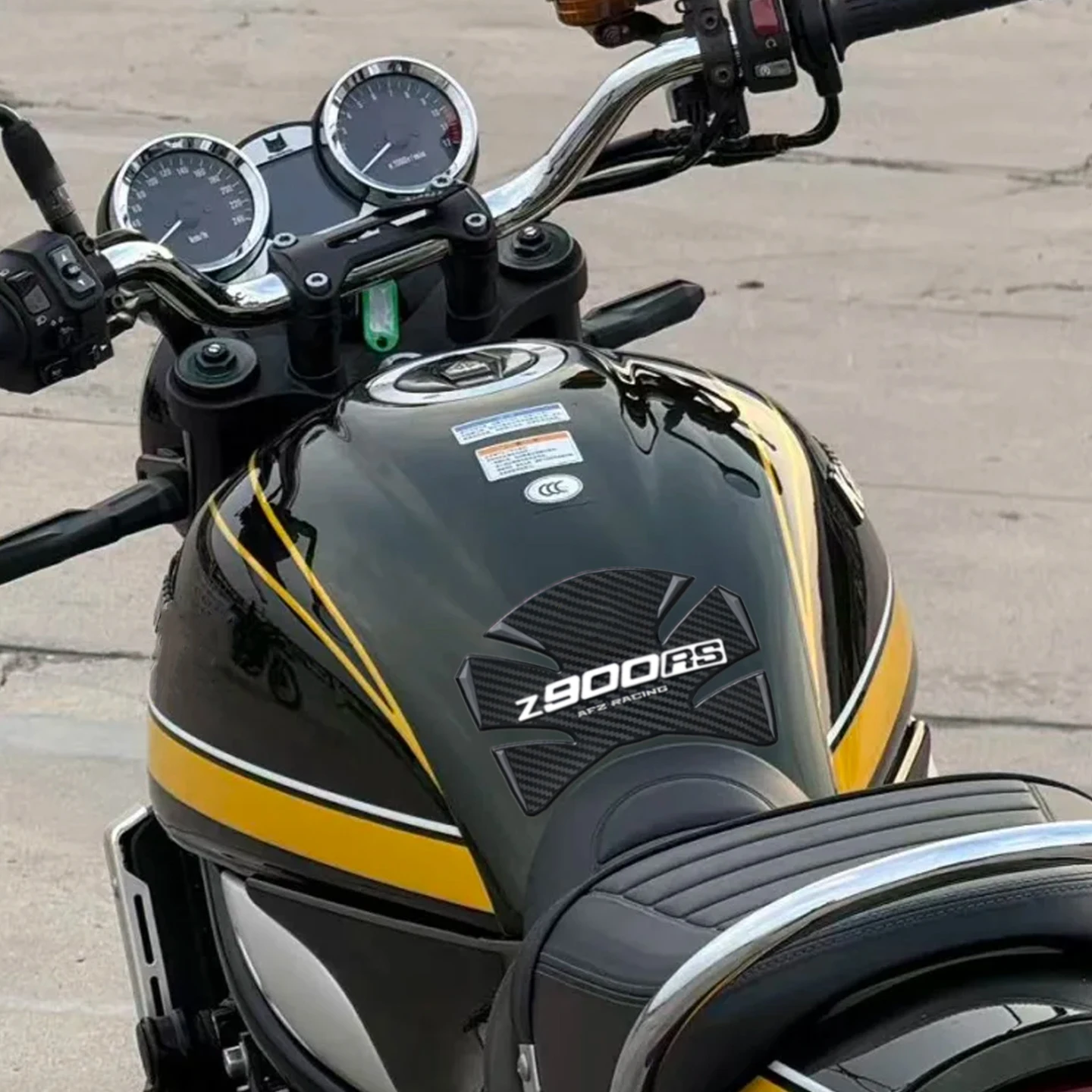 Motorcycle Rubber Anti-Slip Pads Tank Traction Pads Heat Insulation Side Stickers For Kawasaki Z900RS Z900 RS Z900RS Cafe Z900RS