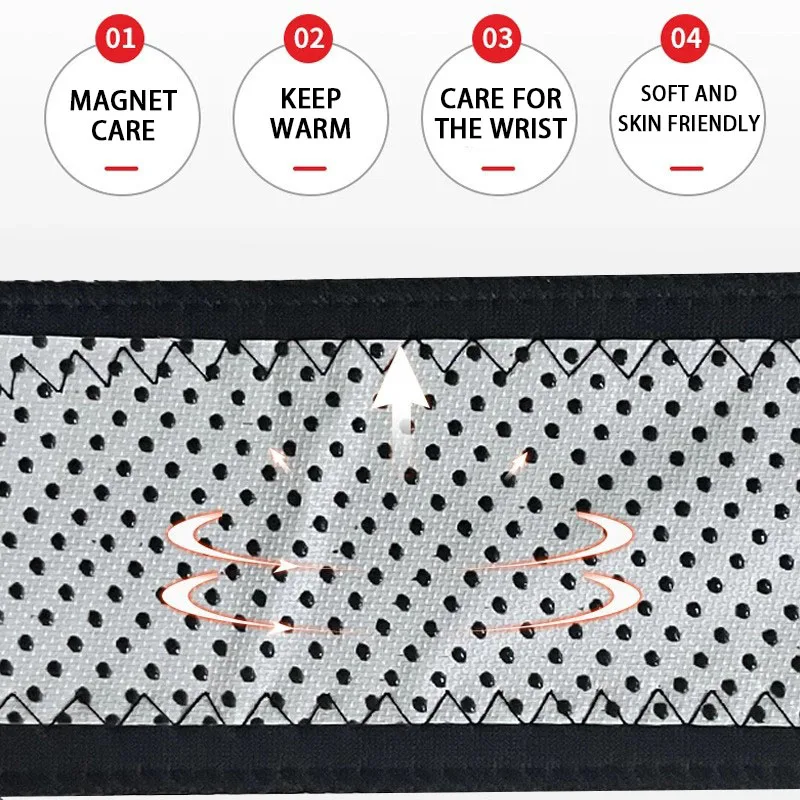Self Heating สายรัดข้อมือแม่เหล็กสายรัดข้อมือการบีบอัดร้อนสายรัดข้อมือ WARM สายรัดข้อมือ Velcro ทนทานและสวมใส่ง่าย