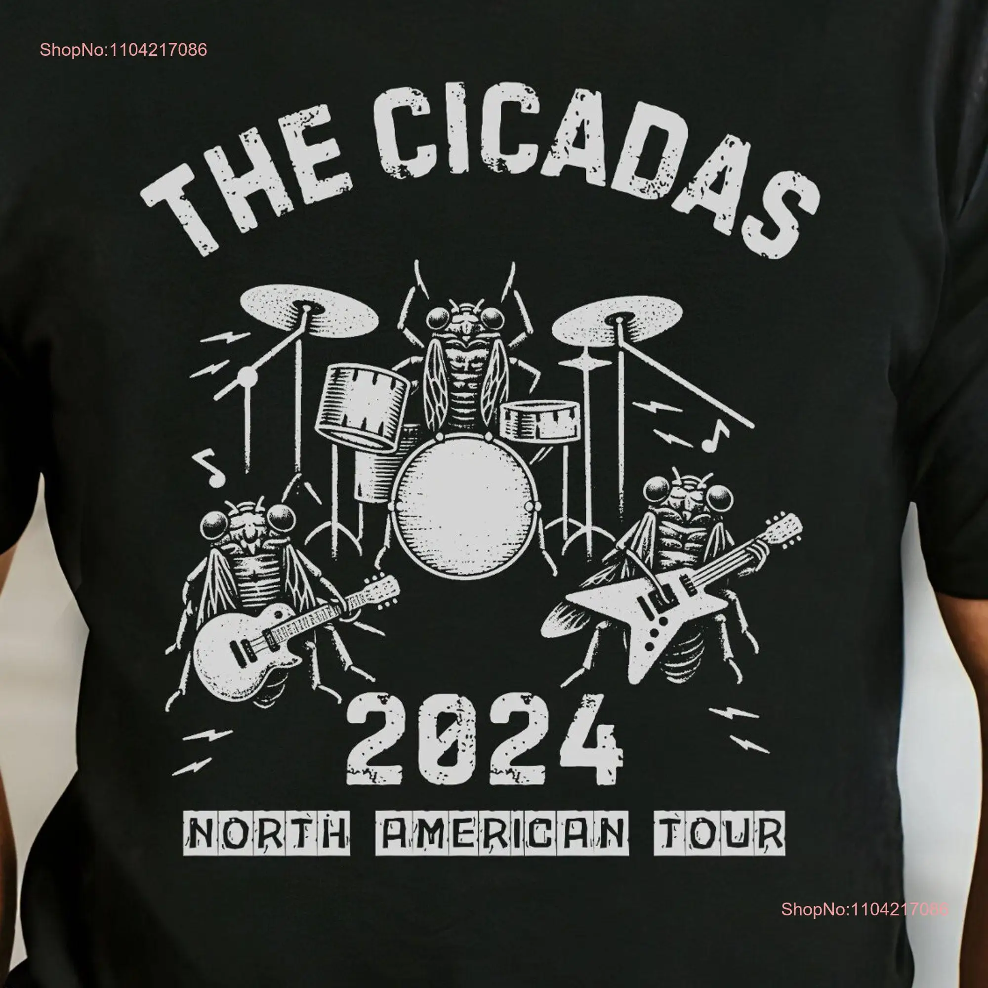 The Cicadas North American Tour Cicada T Shirt InsecT Nature Retro Band Vintage Summer 2024 long or short sleeves