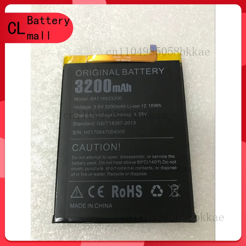

НОВЫЙ аккумулятор 3200 мАч 3,8 В для DOOGEE Y6 BAT16523200 H0170647004000