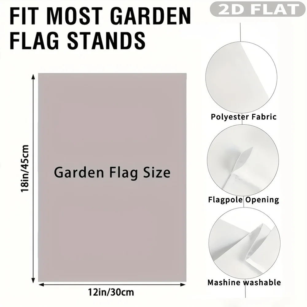2D Flat 1pc Custom Garden Flag 30.48x45.72cm, Single-sided Printing Personalized Flag, Custom Text Photo Logo Content