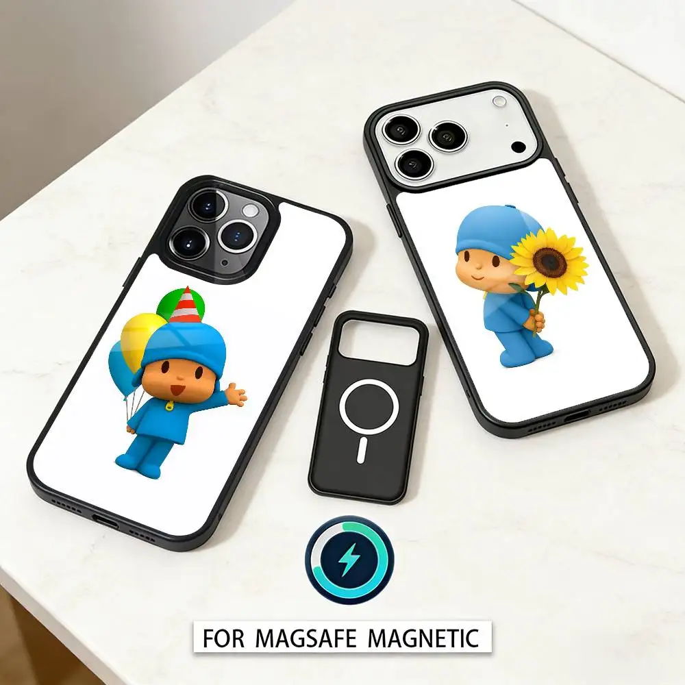 

CUTE P-Pocoy-o Phone Case For iPhone17,16,15,14,13,12,Pro,Max,Magnetic For Magsafe Wireless Charging