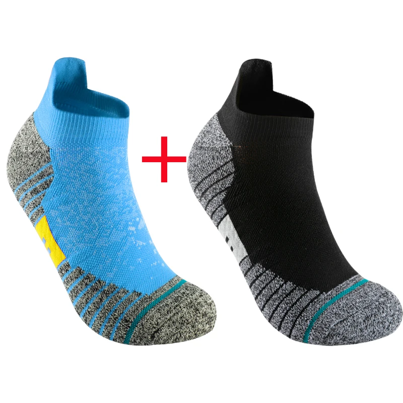 2 Paar Fahrradsocken für Herren, Kompressionssocken für Krankenpfleger, Radsportsocken für Damen, MTB-Schutzsocken, Sportsocken mit Grip, Barre-Socken, unsichtbare Socken. – Detail 8