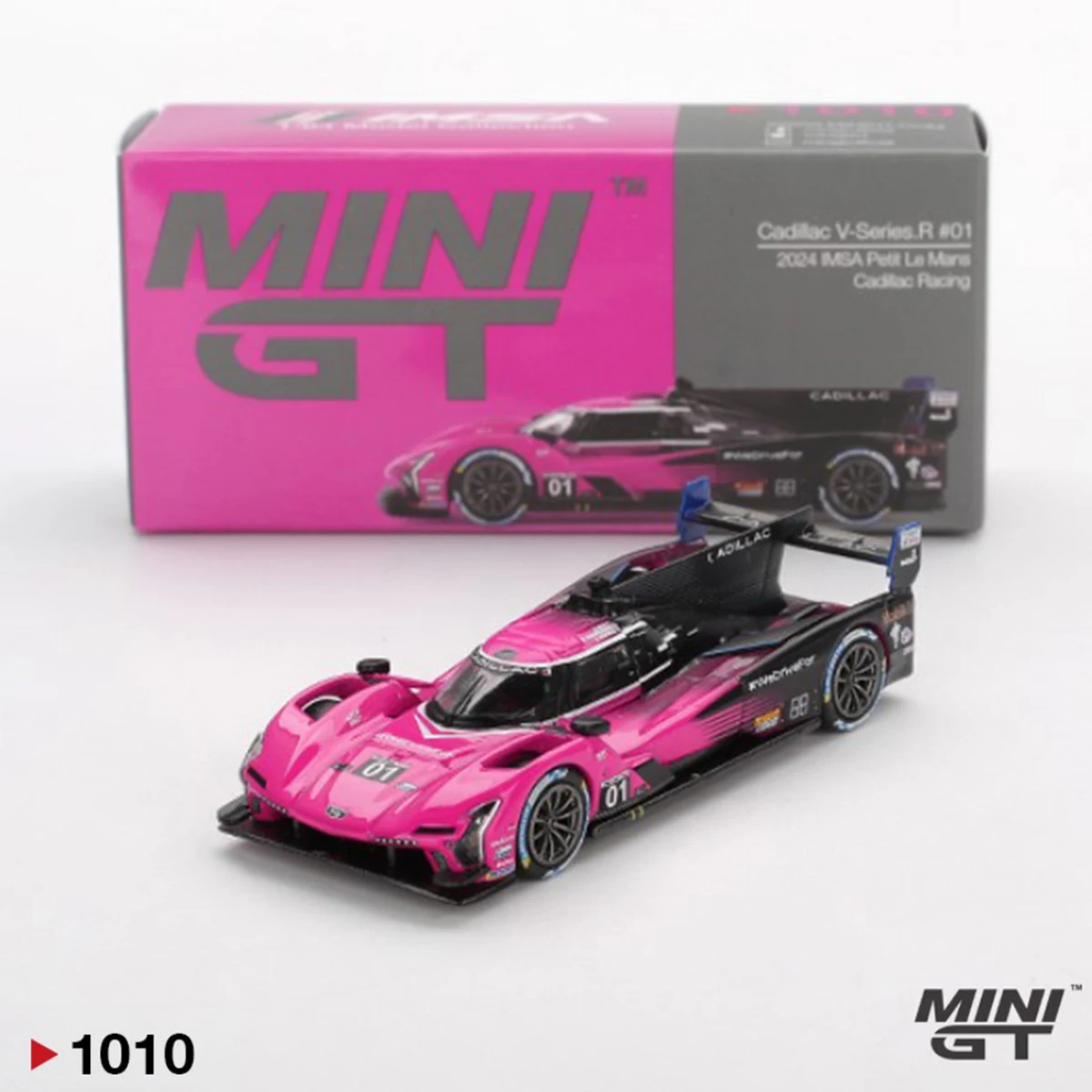 MINIGT In Stock 1010 1:64 Cadillac V Series R #01 Cadillac Racing 2024 Diecast Car Model Collection Toys MINI GT