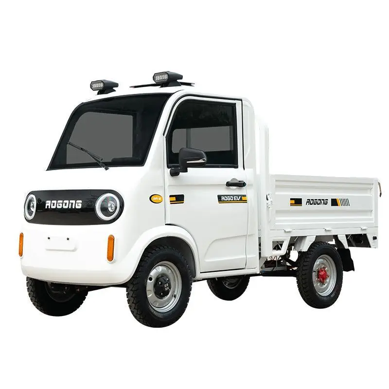 Electric four-wheeled truck pickup truck dual-purpose new energy four-wheeled truck pickup heavy oil and electricity