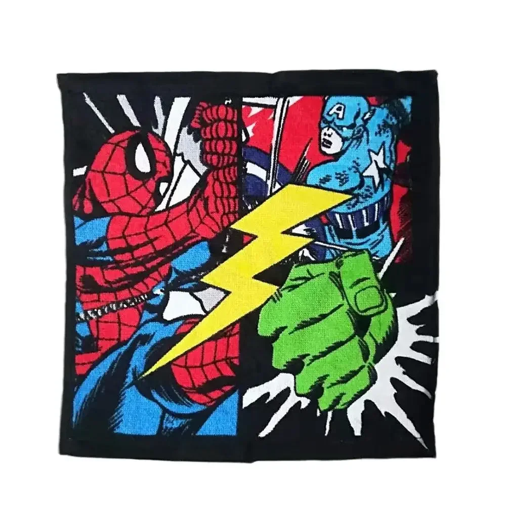 Anime Avengers Hulk Cute Spiderman McQueen Car Baby Face Towels Cotton Travel Water Absorbing Soft Toddler Hand Towel 30x30cm