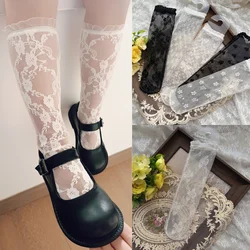 Summer Kids Girl Sock Retro Lace Ruffle Hollow Lovely Calf Sock for Children Girl Thin Breathable Frilly Princess Sock Kid Stuff