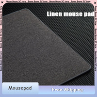 FBB Linen Mouse Pad 4mm Thickening Non-slip Shock Absorption Large E-sports Desk Mat Gaming Mousepad Durable PC Gamer Office
