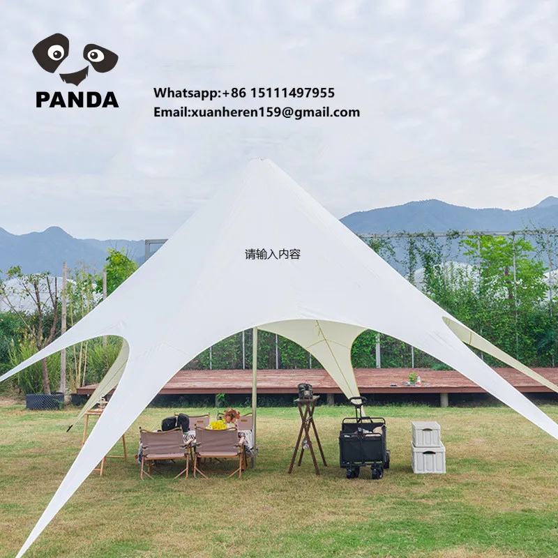 

Hexagonal Canopy Tent Outdoor Sunshade Camping Paraglider Base Camping Sunshade Sun Protection Pergola Star Marquee Camping Shed