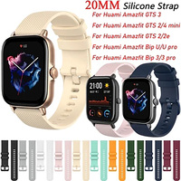 20mm Silicone Smartwatch Bracelet For Xiaomi Huami Amazfit GTS4 GTS2 Strap Mini Wrist For Amazfit GTS 4 3 2 2E/ Bip S/U Pro Band