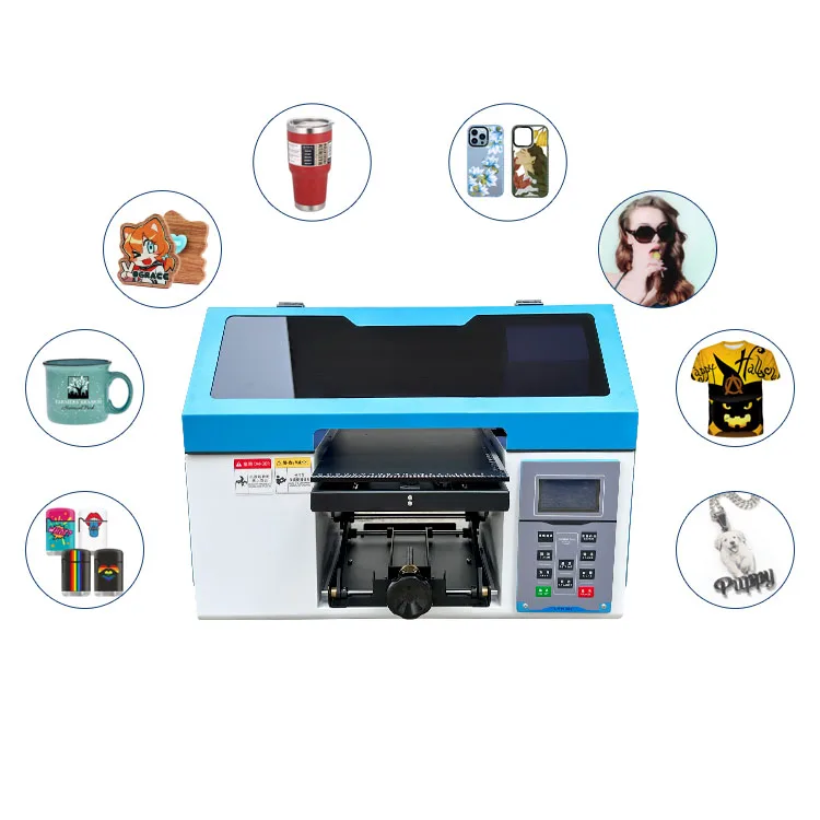 

Goosam Small Desktop Flat Bed Digital Printing Machine Mini A4 Uv Flatbed Inkjet Printer Price For Tumbler Mobile Case