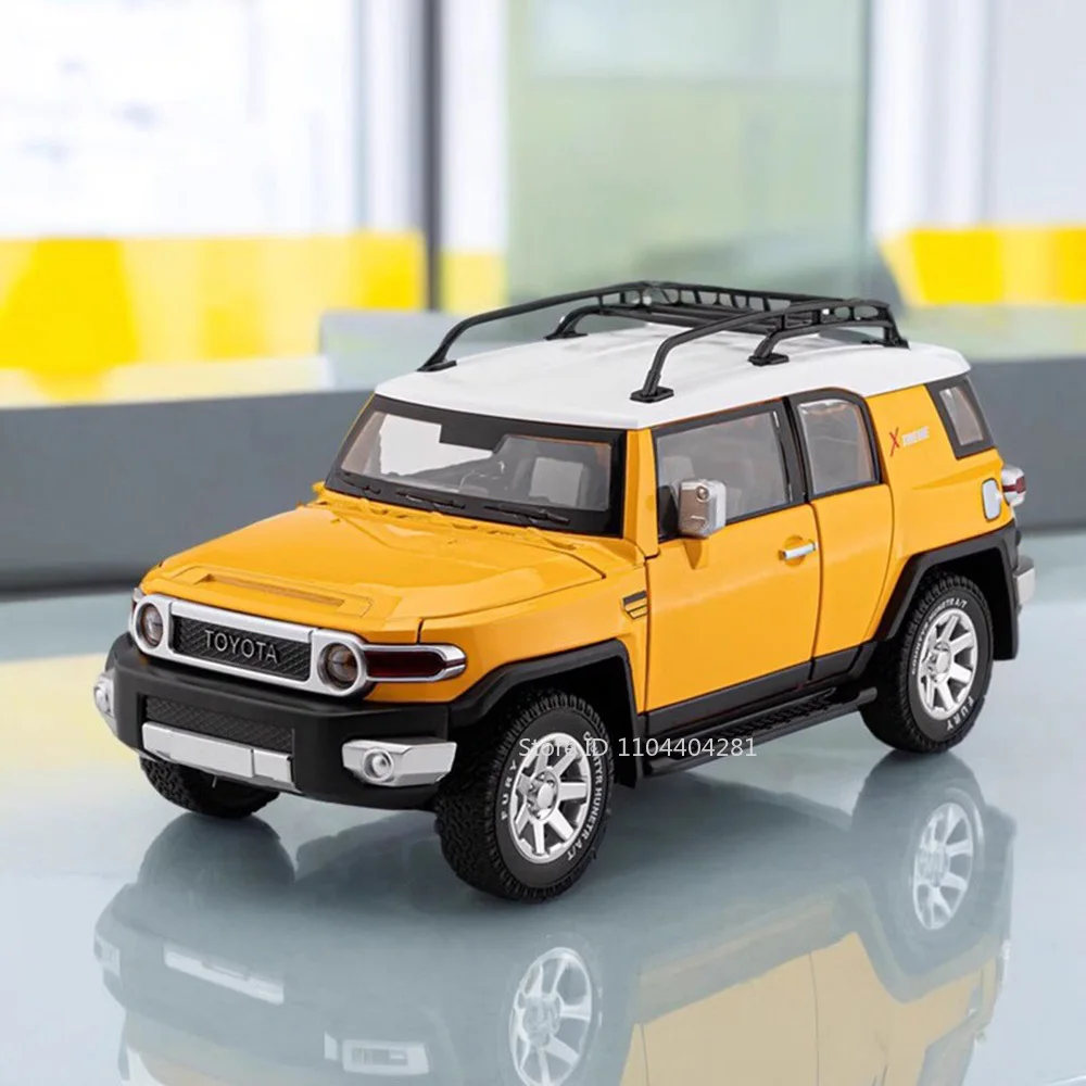 

1:24 Land Cruiser FJ LC80, игрушечная модель, литой под давлением сплав, автомобиль, звуковой свет, откатные двери, открытый миниатюрный автомобиль, подарок другу на день рождения