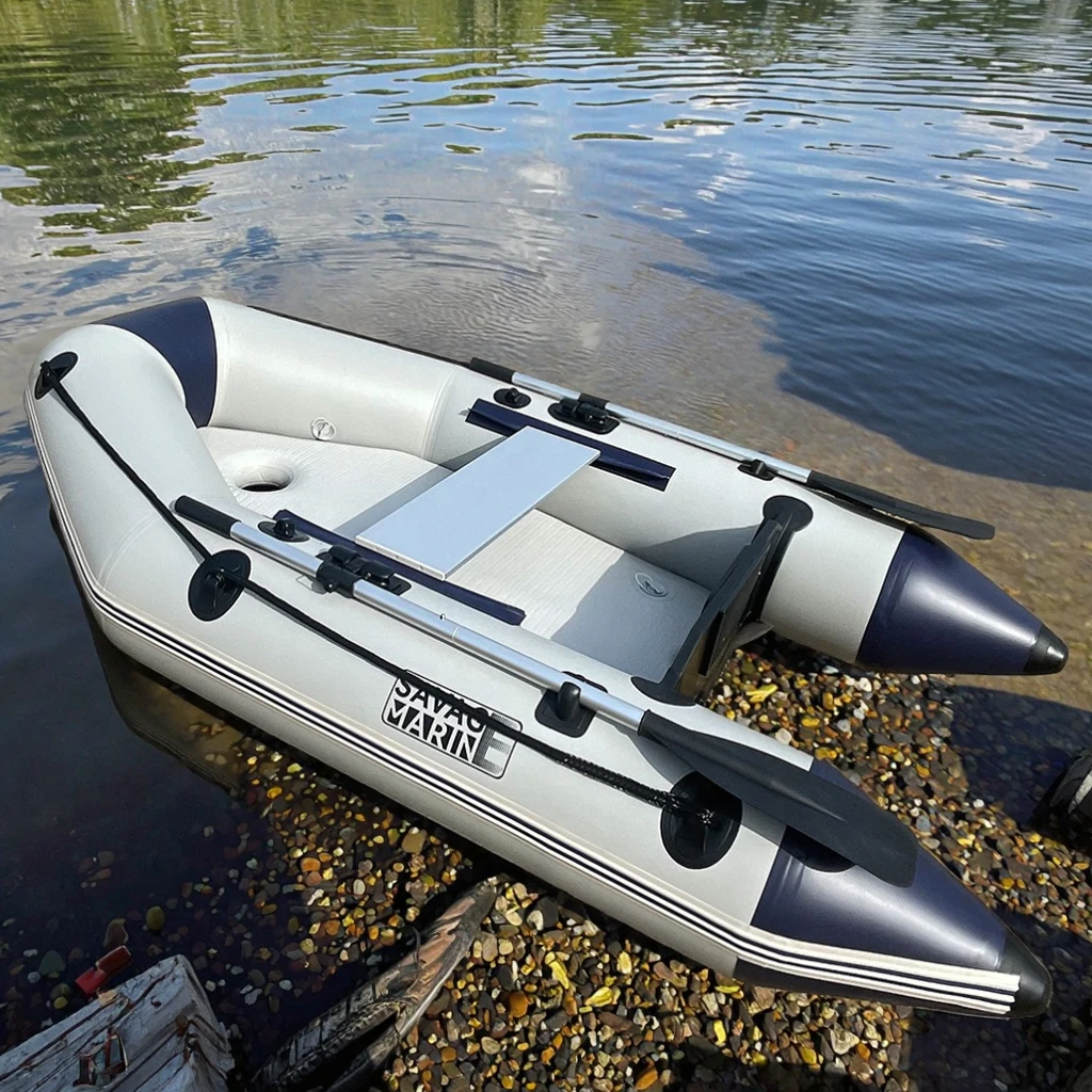 

Оптовая цена 2,3 м 7,5 футов штурмовая скорость воздушный коврик матрас пол 2 человека 0,9 мм ПВХ надувные понтонные лодки лодки