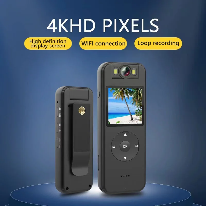 Ultra High Definition 4K Mini Camera,  Wifi Hotspot Bodycam Law Enforcement Recorder, Motorcycle Riding